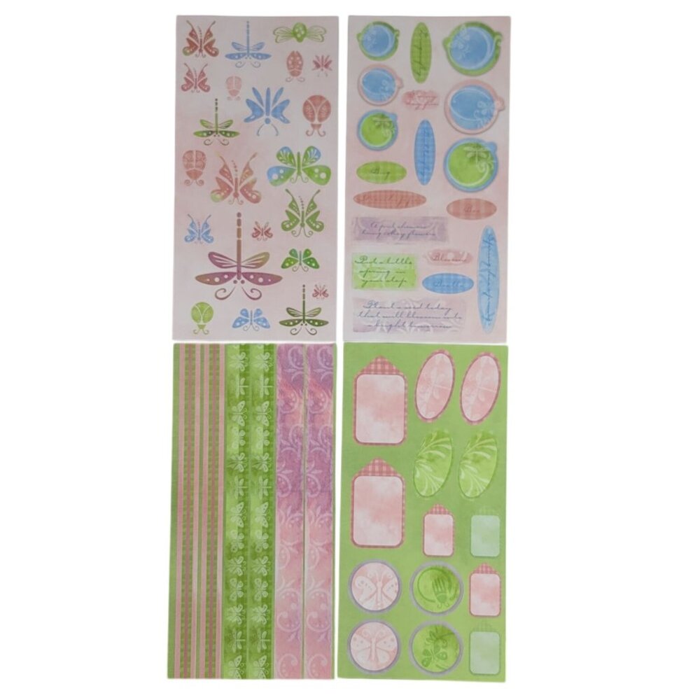 Close to My Heart Reflections Stickease X7056C Discovery Spring Pink Green NEW